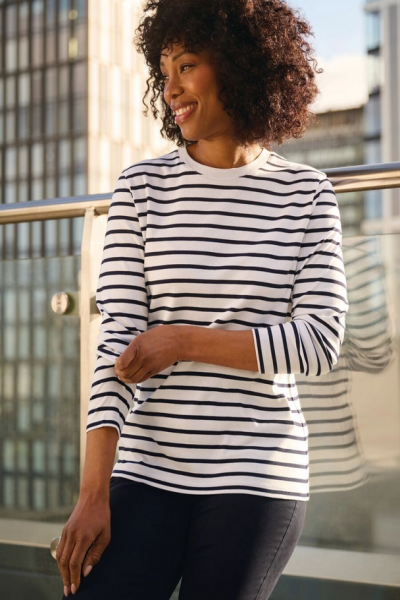 2430 Ladies Lucy L/S Breton Top