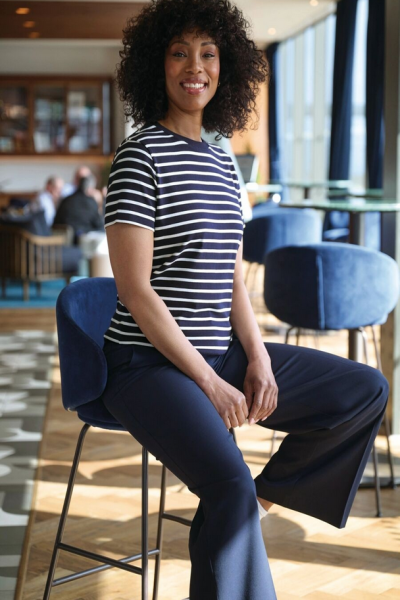 2429 Ladies Katy S/S Breton Top